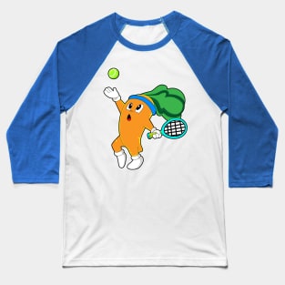 Carrot at Tennis with Tennis racket Baseball T-Shirt